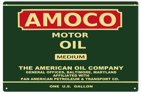 Amoco Motor Oil Metal Sign