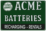 Acme Batterie Metal Sign