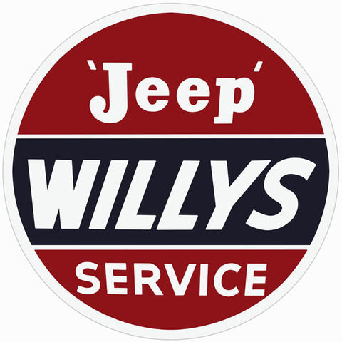 Willys Jeep Service Metal Sign