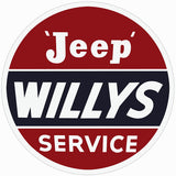 Willys Jeep Service Metal Sign