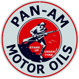 Pan Am Motor Oils Metal Sign