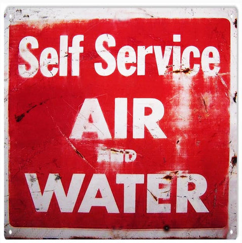 Vintage Air And Water Automobile Metal Sign