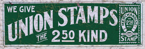 Vintage Stamp Metal Sign