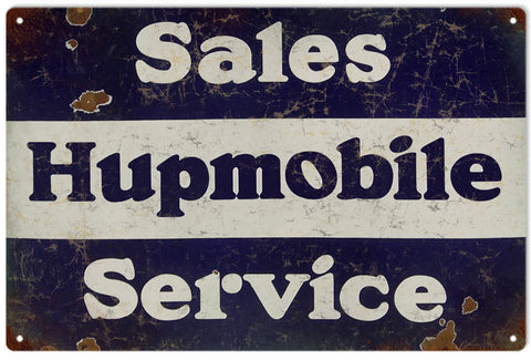 Vintage Hupmobile Service Metal Sign