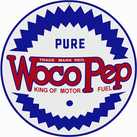 Woco Pep Motor Oil Metal Sign