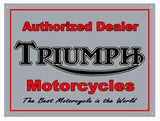 Authorized Triumph Motorcycle Metal Sign