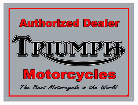 Authorized Triumph Motorcycle Metal Sign