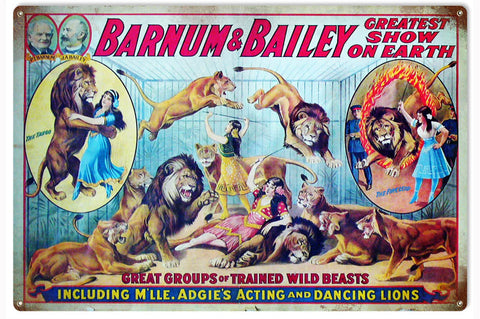 Vintage Barnum And Bailey Circus Metal Sign