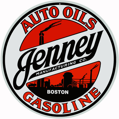 Jenney Gasoline Metal Sign