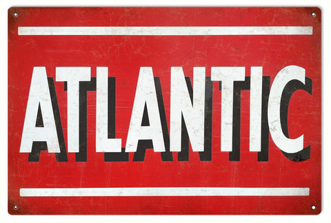 Vintage Atlantic Railway Metal Sign