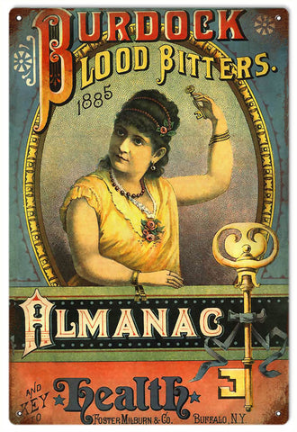 Vintage Burdock Blood Bitters Metal Sign