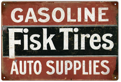 Vintage Fisk Tire Metal Sign