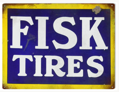 Vintage Fisk Tires Metal Sign