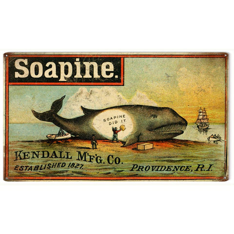 Vintage Soapine Metal Sign
