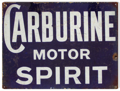 Vintage Carburine Motor Oil Metal Sign