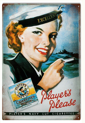 Vintage Players Cigarettes Metal Sign
