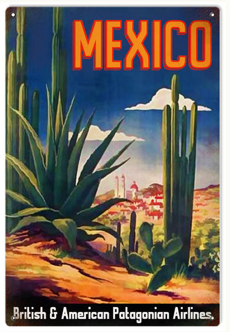 Vintage British And American Airlines Metal Sign