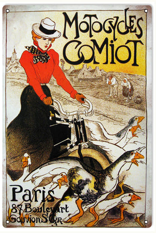 Vintage Motocycles Comiot Metal Sign