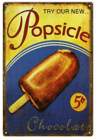 Vintage Popsicle Metal Sign
