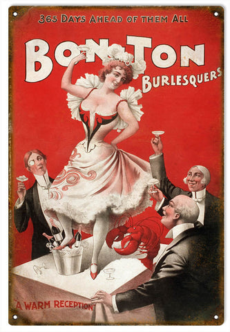 Vintage Burlesque Metal Sign