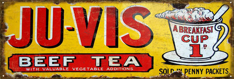 JU VIS Tea Metal Sign