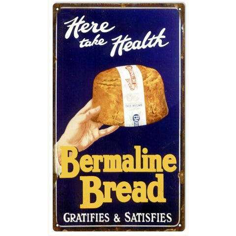 Vintage Bermaline Bread Metal Sign
