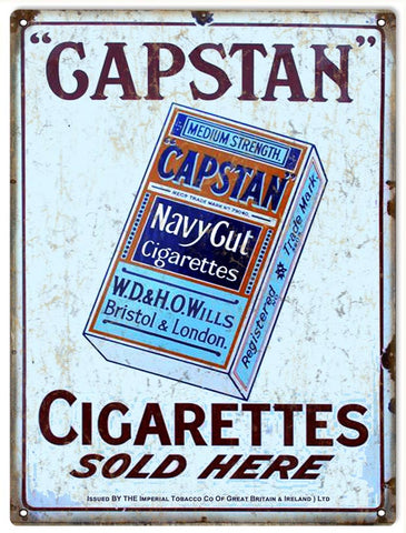 Vintage Capstan Cigarettes Metal Sign