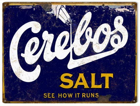 Vintage Cerebos Salt Metal Sign