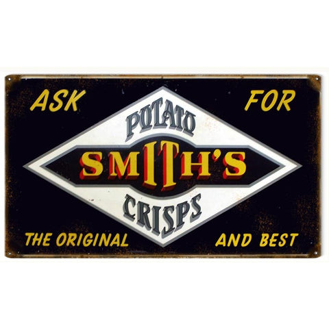 Vintage Smiths Potato Crisps Metal Sign