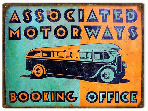 Vintage Motorways Metal Sign