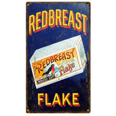 Vintage Redbreast Flake Metal Sign