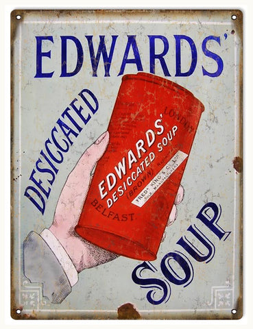 Vintage Edwards Soup Metal Sign