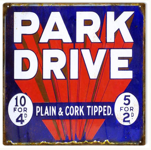 Vintage Park Drive Metal Sign