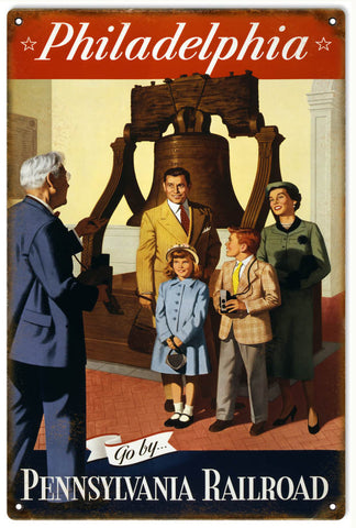 Vintaged Pennsylvania Railroad Metal Sign