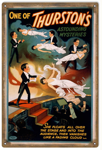 Vintage Thurstons Magician sign Vintage Metal Sign