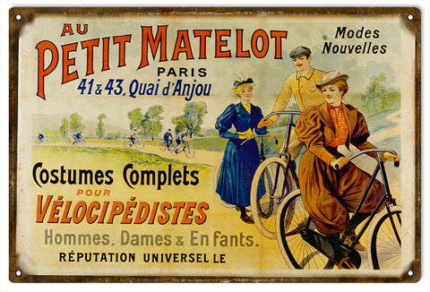 Vintage Au Petit Matelot Metal Sign