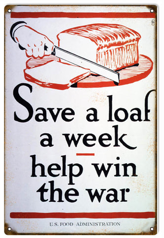 Vintage Bread Loaf Metal Sign