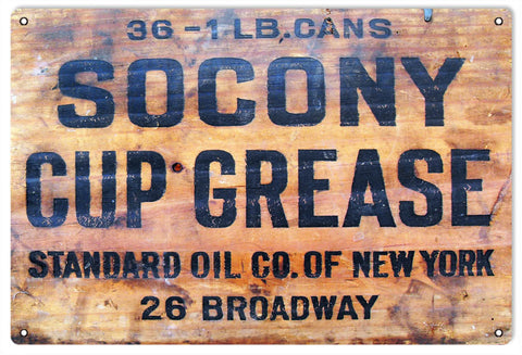 Vintage Socony Oil Metal Sign