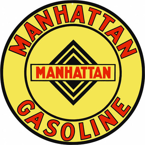 Manhattan Gasoline Metal Sign