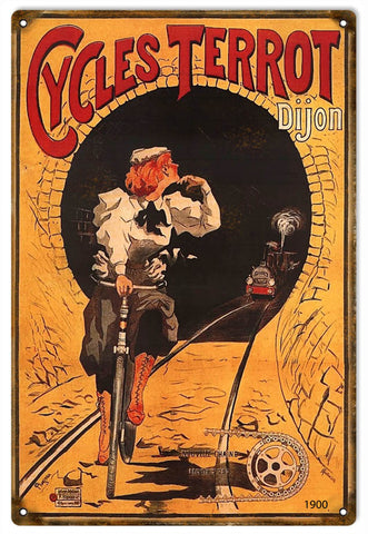 Vintage Cycle Terrot Metal Sign