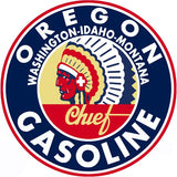 Oregon Gasoline Metal Sign