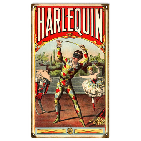 Vintage Harlequin Metal Sign