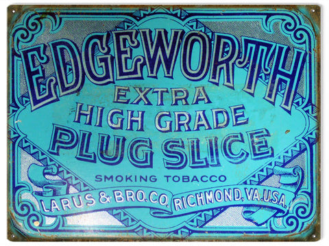 Vintage Edgeworth Tobacco Metal Sign
