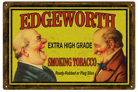 Vintage Edgeworth Tobacco Metal Sign