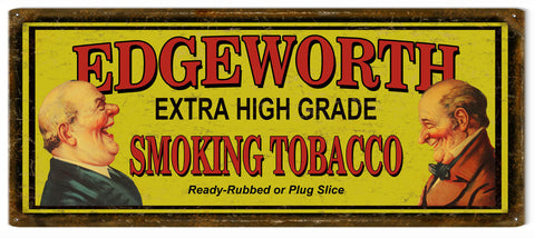 Vintage Edgeworth Tobacco Metal Sign