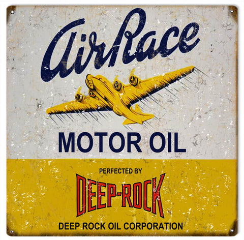 Vintage Deep Rock Motor Oil Metal Sign
