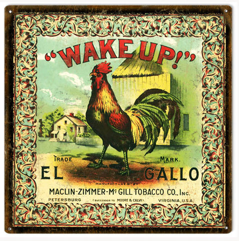 Vintage Maclin Zimmer McGill Tobacco Metal Sign