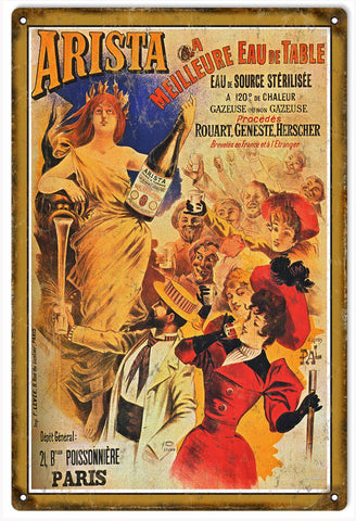 Vintage Arista Paris Metal Sign