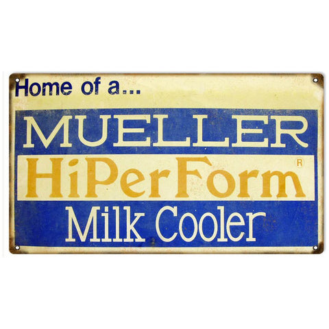 Vintage Milk Cooler Metal Sign