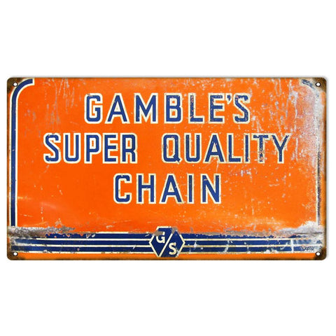 Vintage Gambles Quality Metal Sign